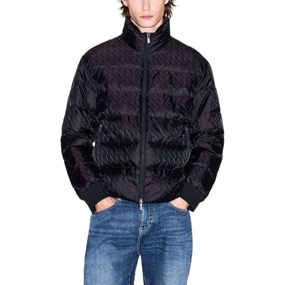 Armani Exchange Black Polyamide Coat - ClickThatClicks 