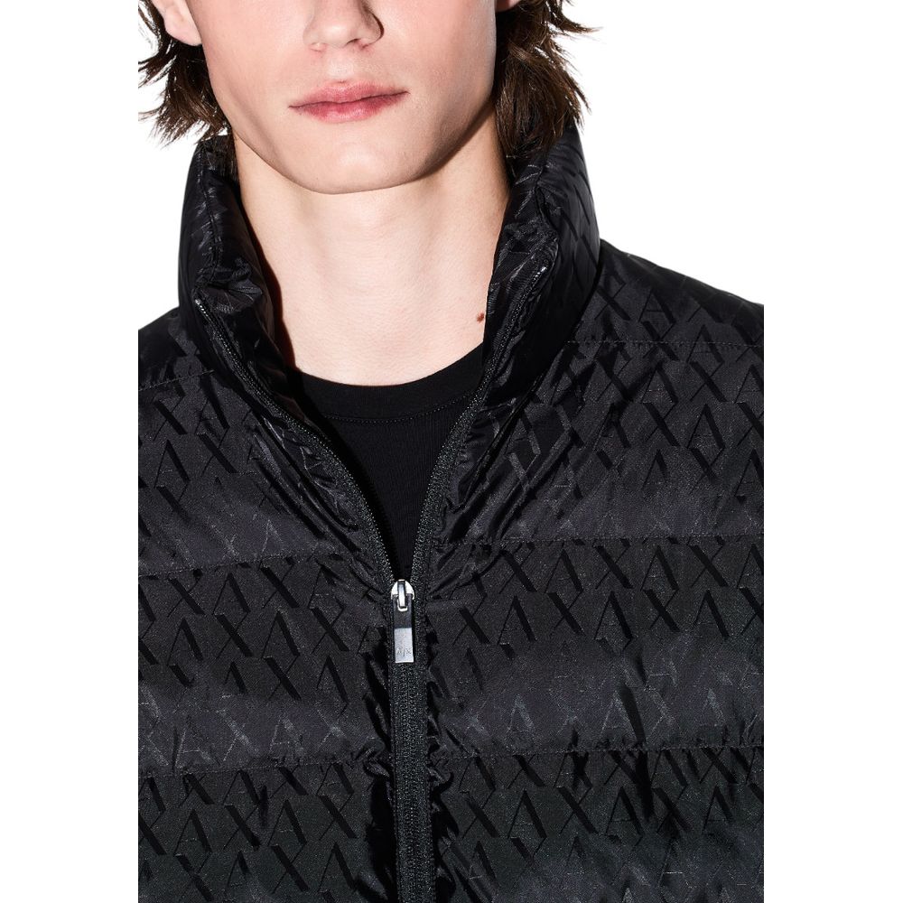 Armani Exchange Black Polyamide Coat - ClickThatClicks 