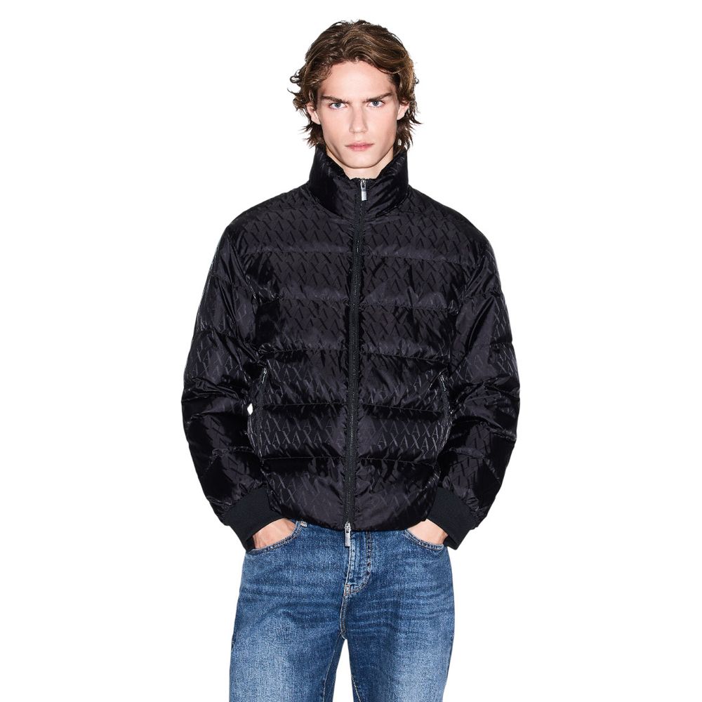 Armani Exchange Black Polyamide Coat - ClickThatClicks 
