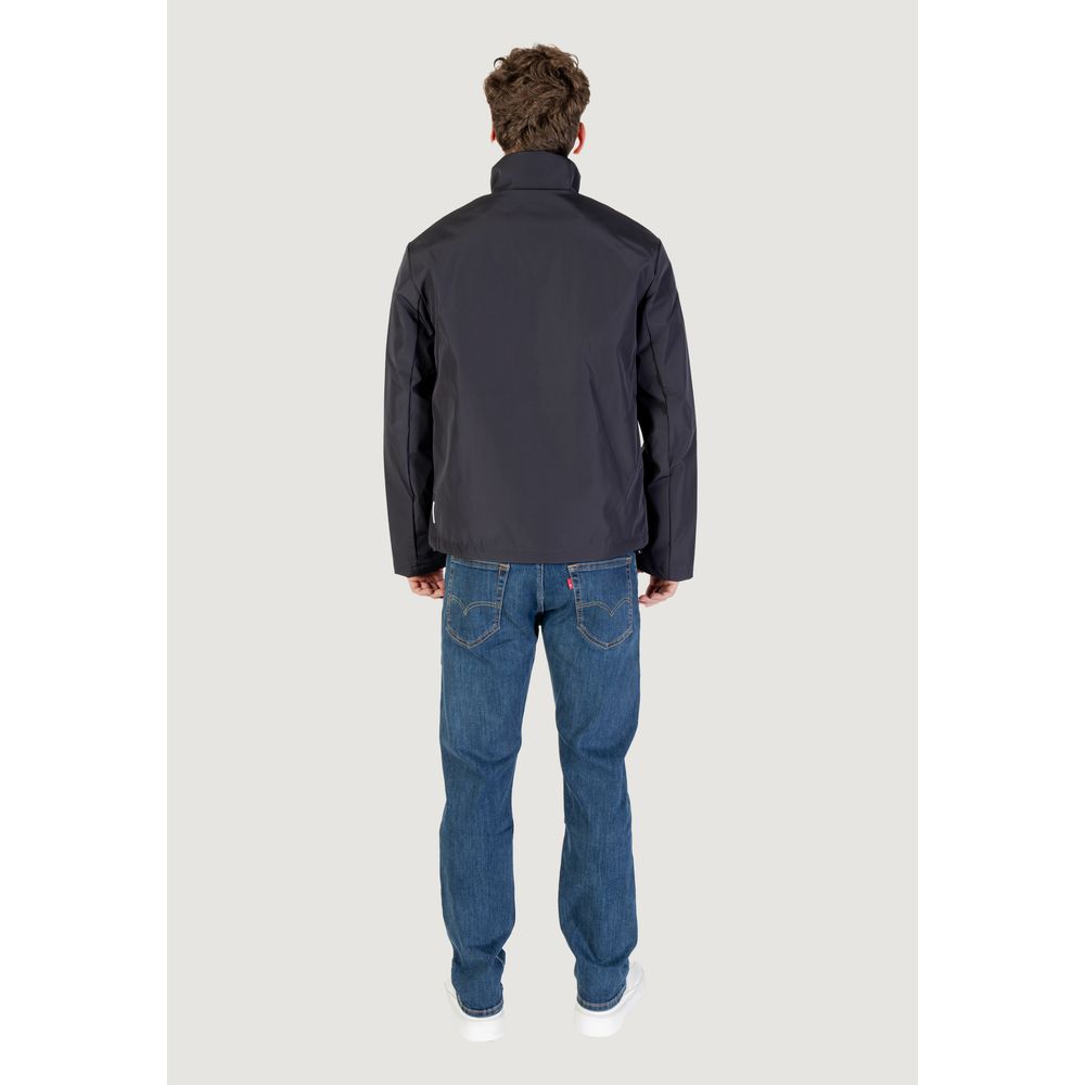 Armani Exchange Blue Polyester Full-Length Jacket - ClickThatClicks 