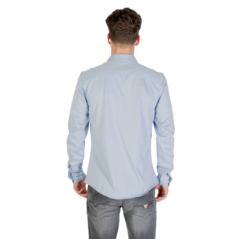Only & Sons Blue Cotton Dress Shirt - ClickThatClicks 