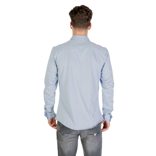 Only & Sons Blue Cotton Dress Shirt - ClickThatClicks 
