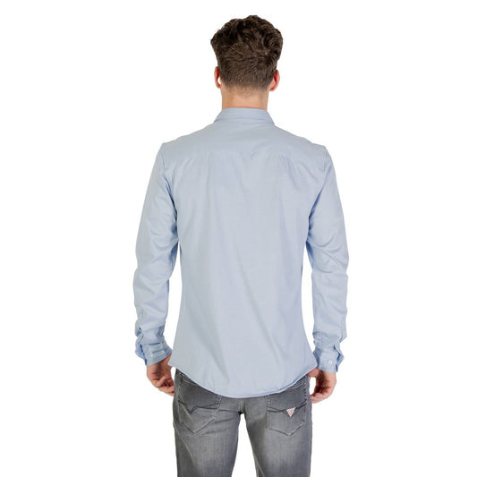 Only & Sons Blue Cotton Dress Shirt - ClickThatClicks 