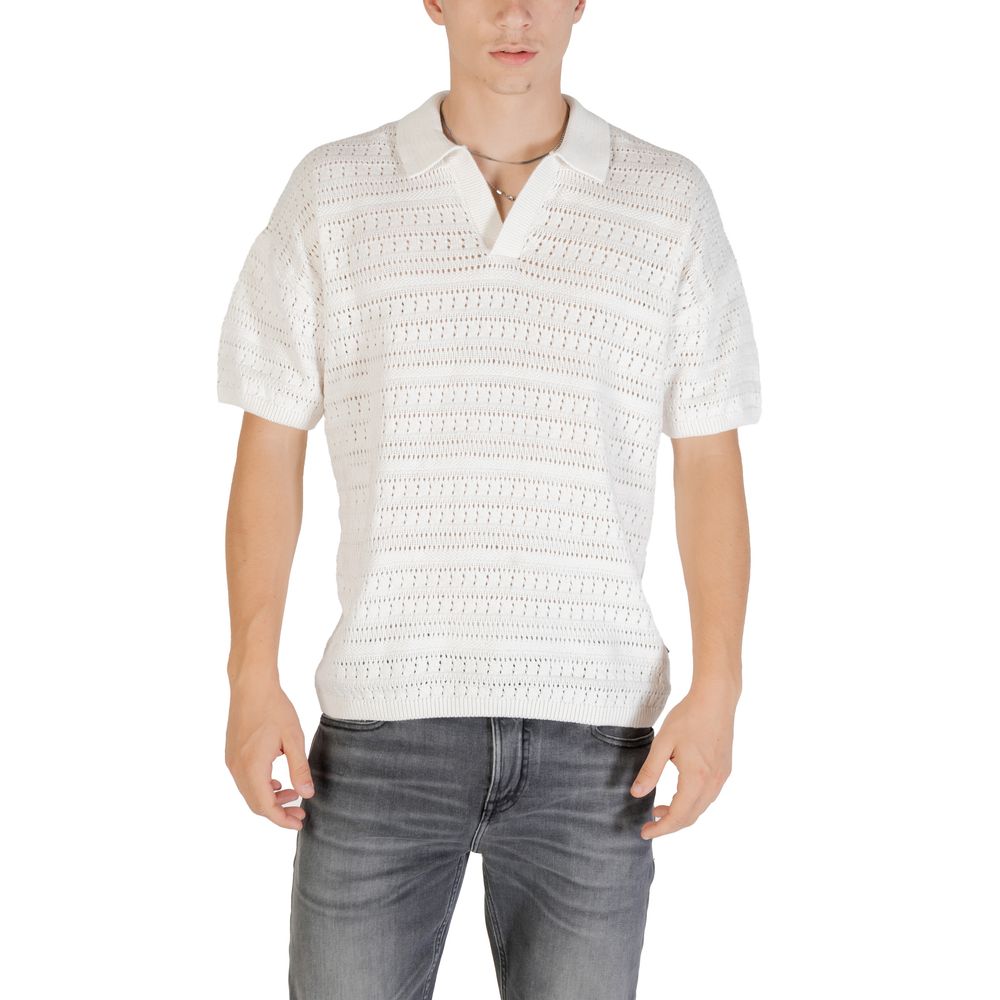 Only & Sons White Cotton Shortsleeve Shirt - ClickThatClicks 