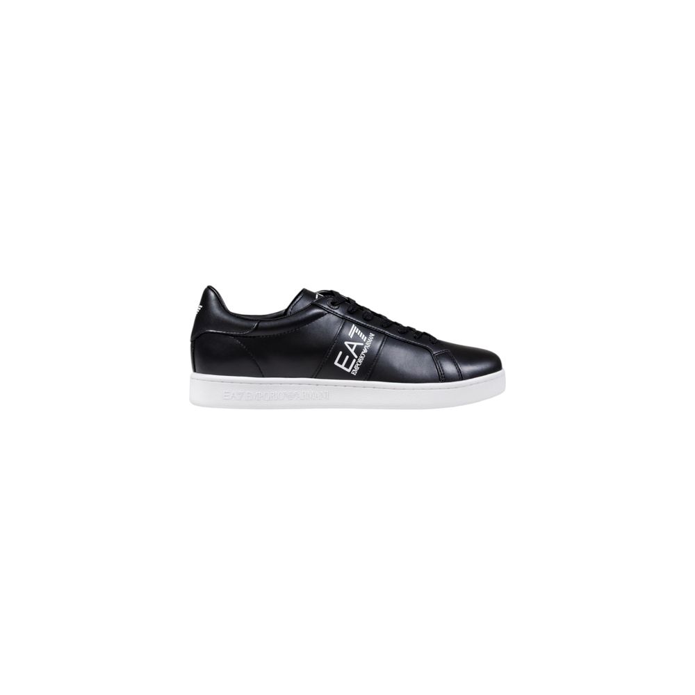 EA7 Emporio Armani Black And White Leather Sneakers - ClickThatClicks 