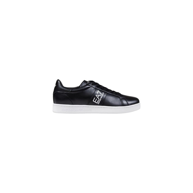 EA7 Emporio Armani Black And White Leather Sneakers - ClickThatClicks 