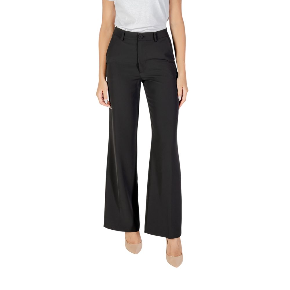 Rinascimento Black Polyester Casual Pants - ClickThatClicks 