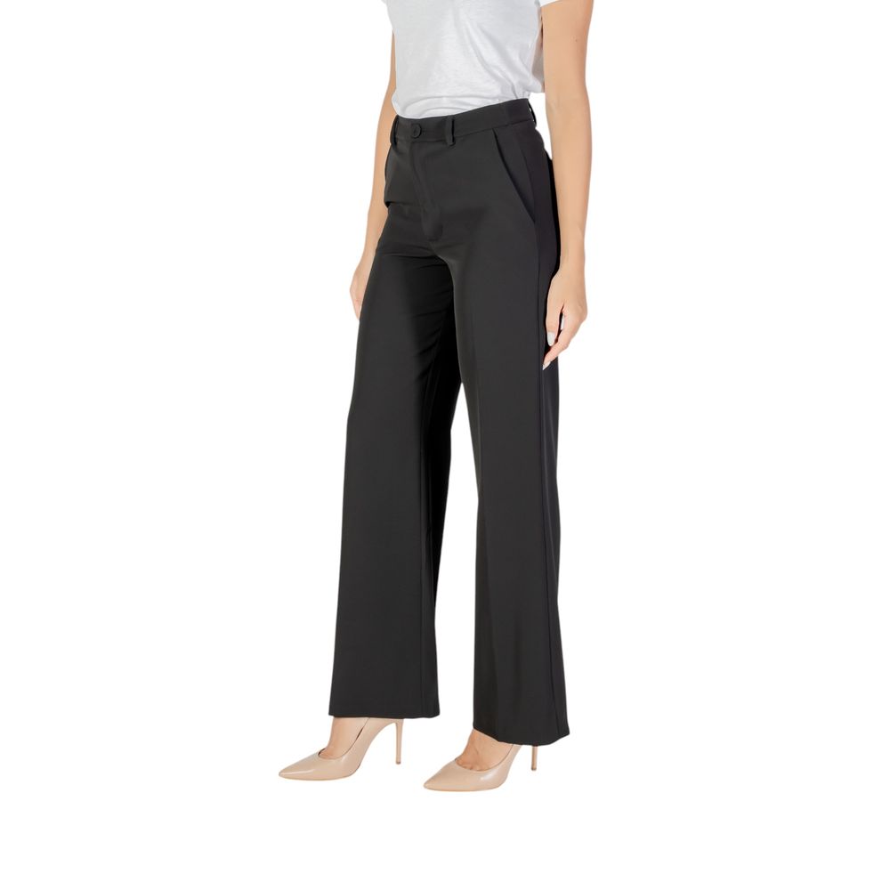Rinascimento Black Polyester Casual Pants - ClickThatClicks 
