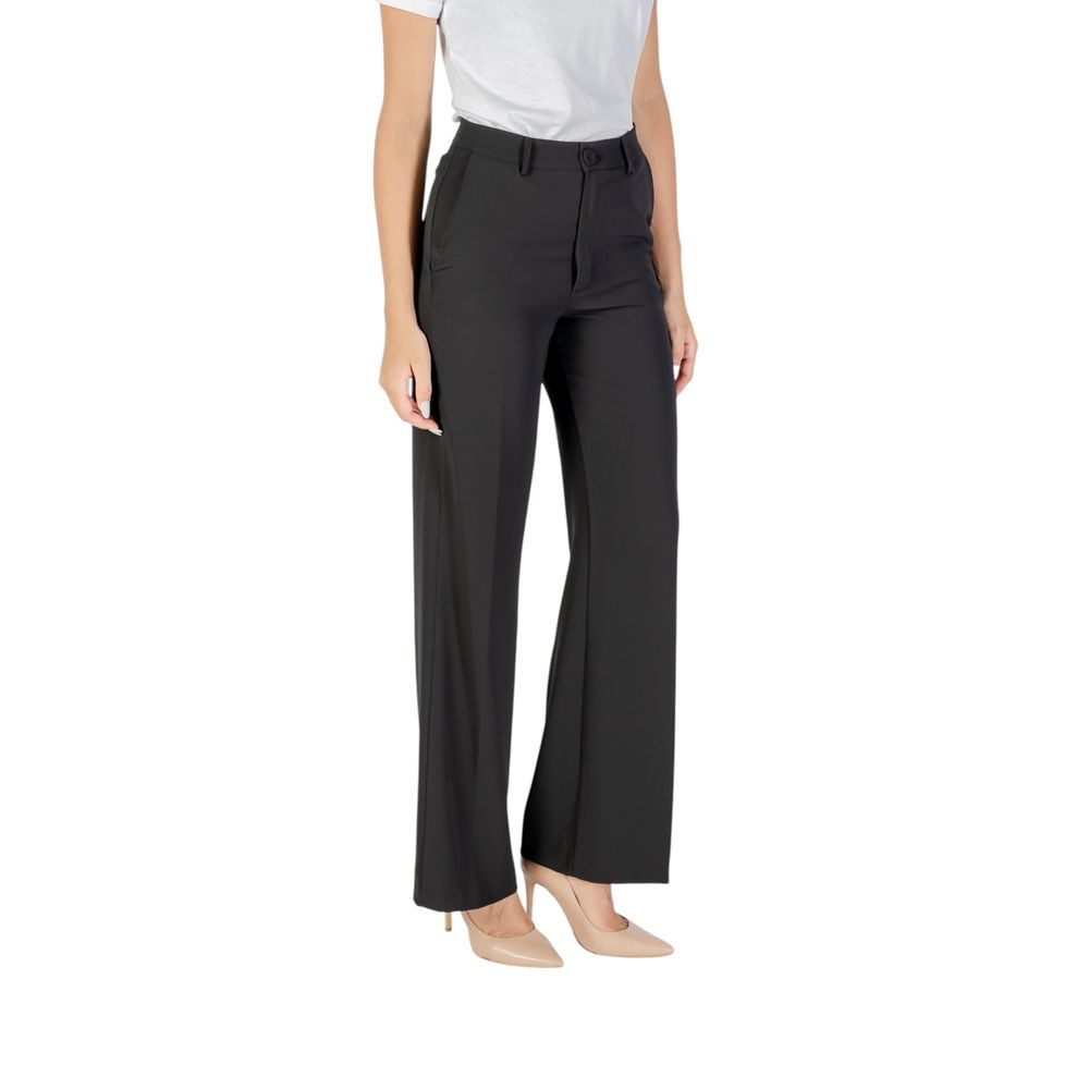 Rinascimento Black Polyester Casual Pants - ClickThatClicks 