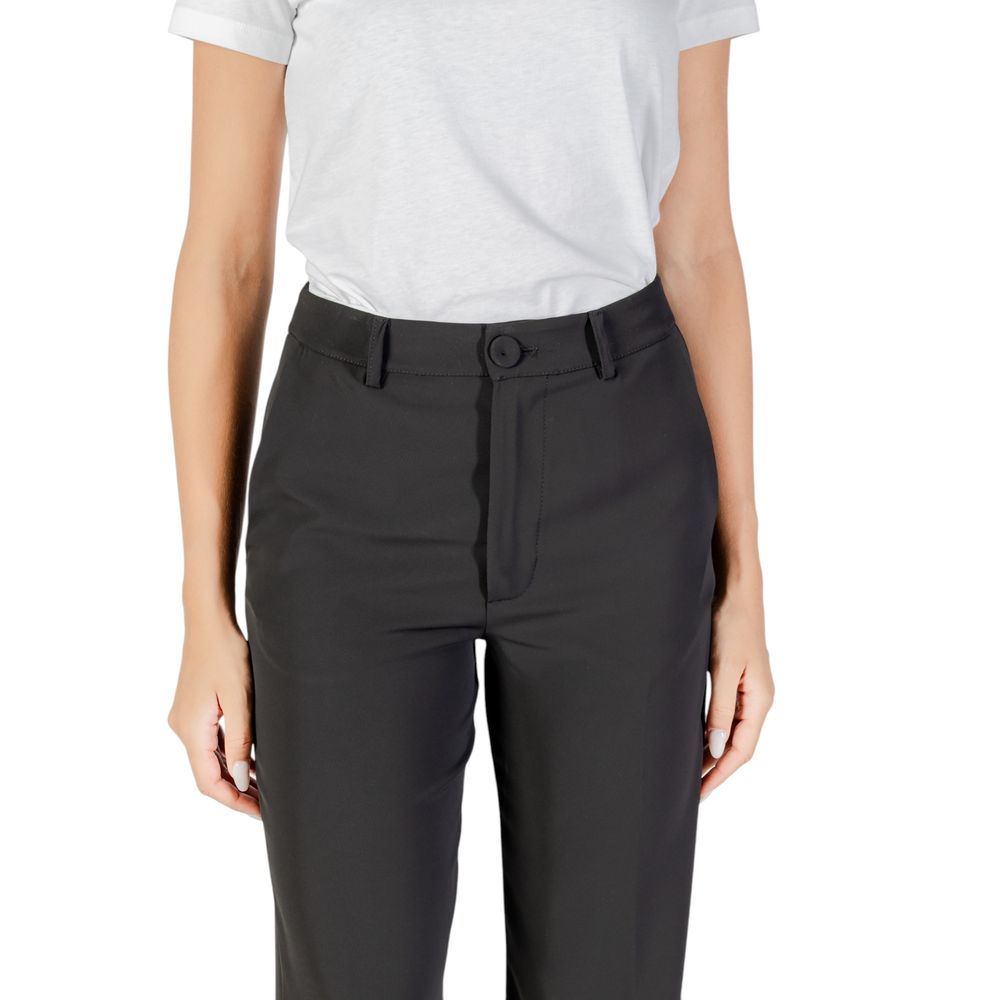 Rinascimento Black Polyester Casual Pants - ClickThatClicks 