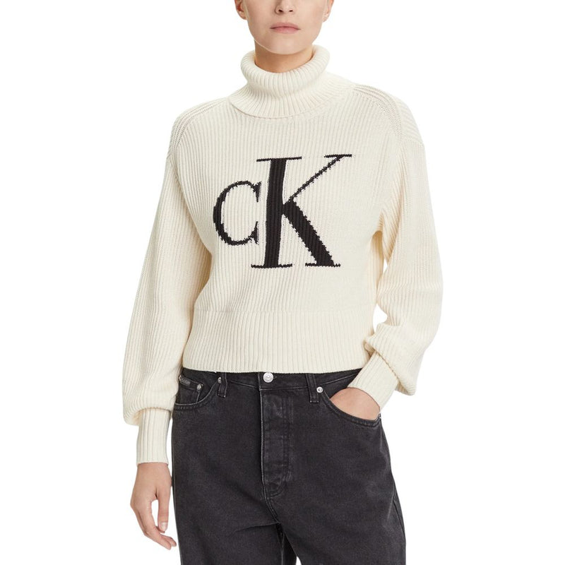 Calvin Klein Jeans Beige Cotton Sweatshirt - ClickThatClicks 