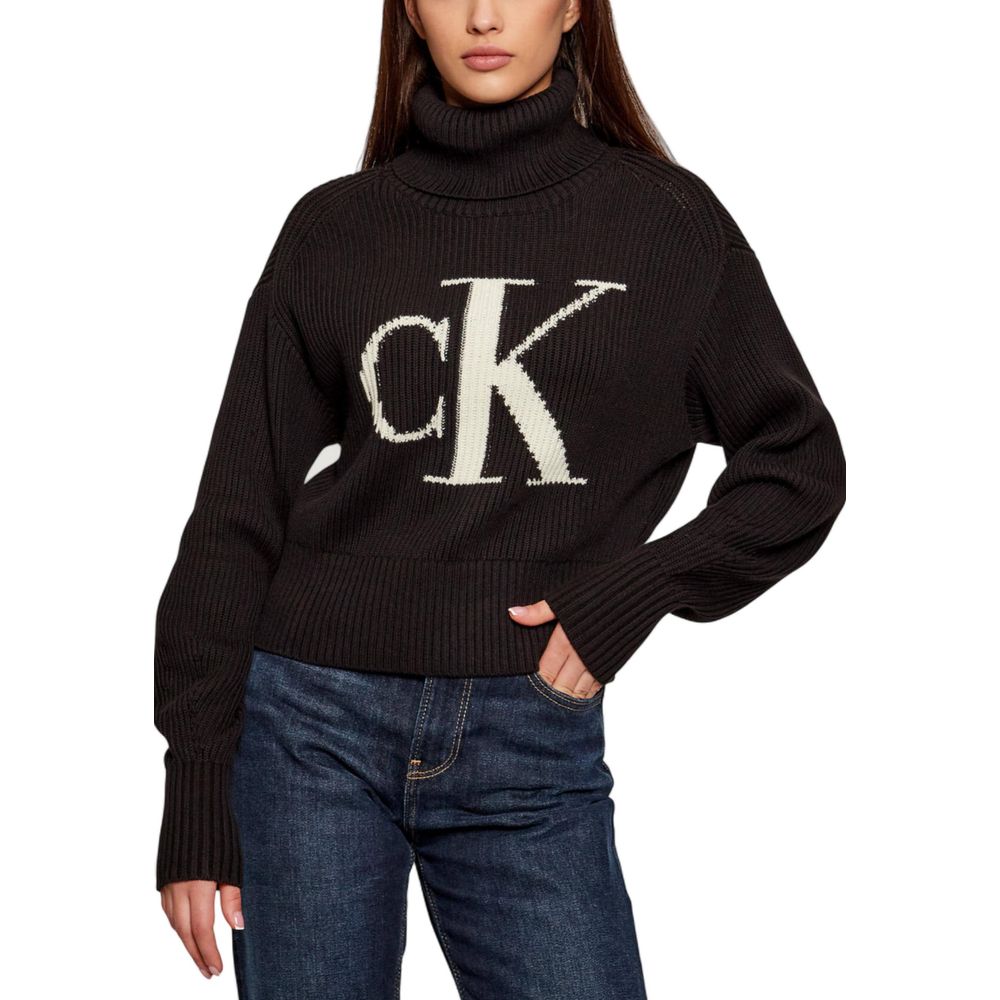 Calvin Klein Jeans Black Cotton Sweatshirt - ClickThatClicks 