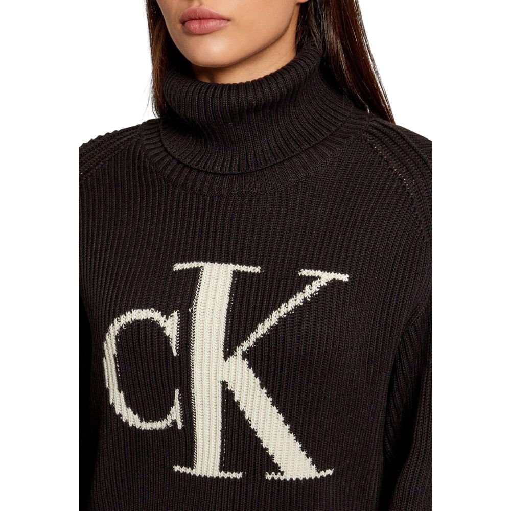 Calvin Klein Jeans Black Cotton Sweatshirt - ClickThatClicks 