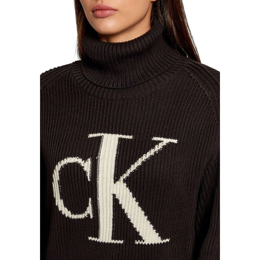 Calvin Klein Jeans Black Cotton Sweatshirt - ClickThatClicks 