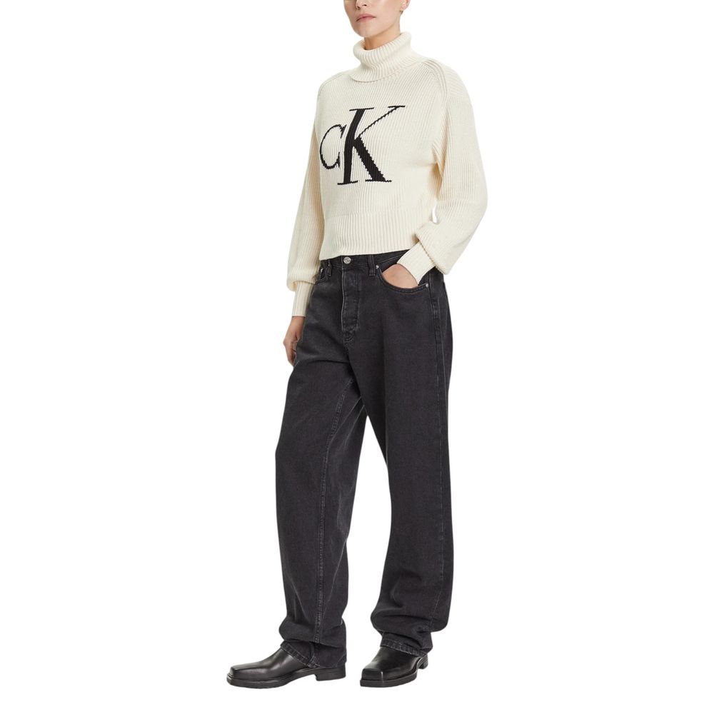 Calvin Klein Jeans Beige Cotton Sweatshirt - ClickThatClicks 