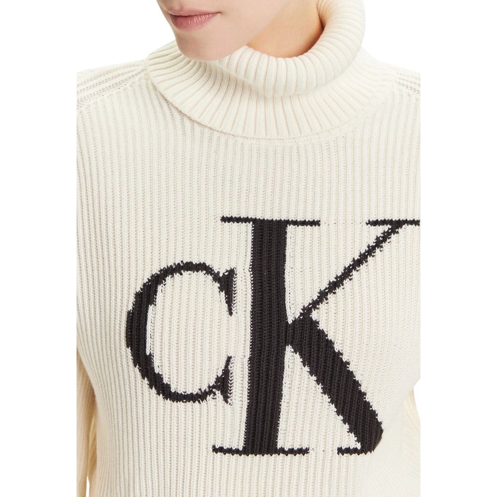 Calvin Klein Jeans Beige Cotton Sweatshirt - ClickThatClicks 
