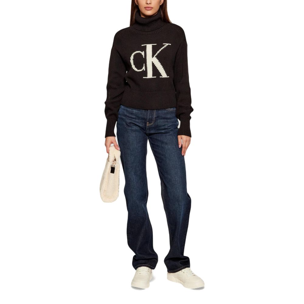Calvin Klein Jeans Black Cotton Sweatshirt - ClickThatClicks 