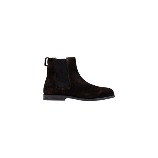 Calvin Klein Brown Suede Leather Chelsea Boots - ClickThatClicks 
