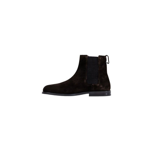Calvin Klein Brown Suede Leather Chelsea Boots - ClickThatClicks 