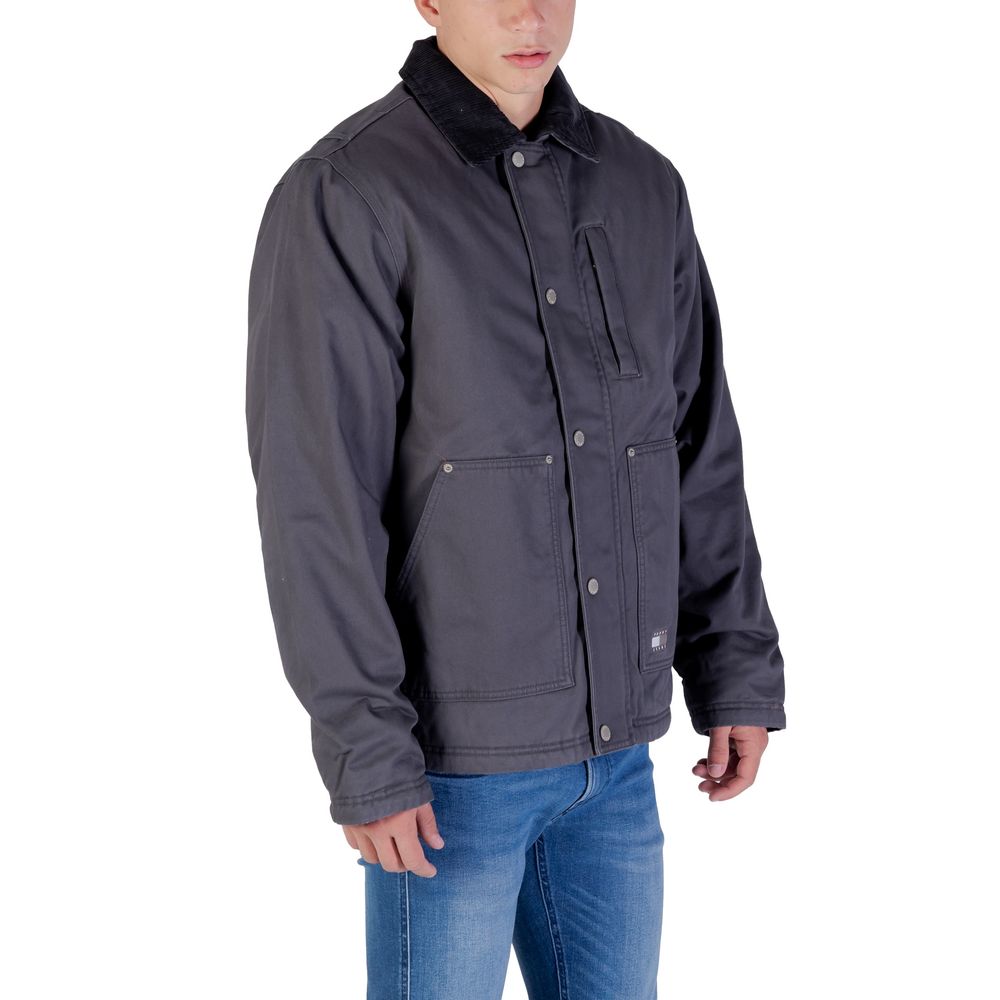 Tommy Hilfiger Jeans Gray Recycled Cotton Denim Jacket - ClickThatClicks 