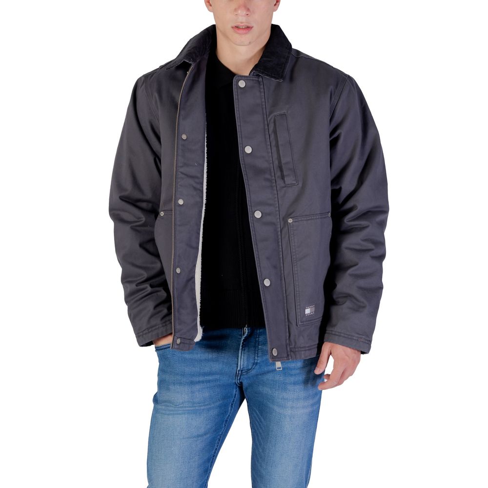 Tommy Hilfiger Jeans Gray Recycled Cotton Denim Jacket - ClickThatClicks 
