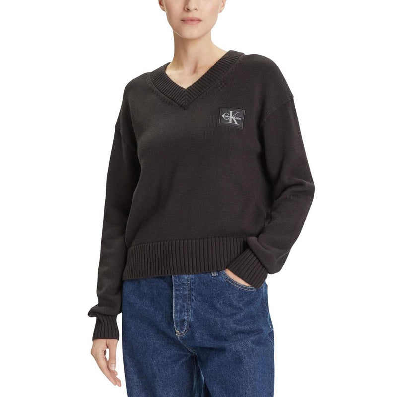 Calvin Klein Jeans Black Cotton Sweatshirt