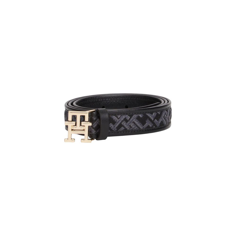 Tommy Hilfiger Black Polyester Thin Belt - ClickThatClicks 