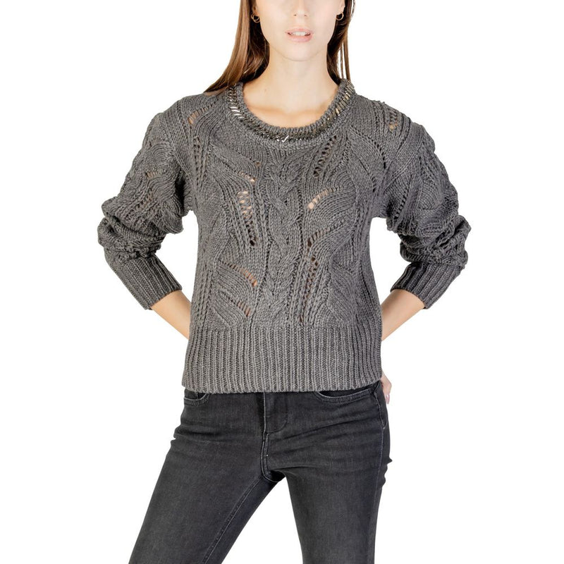 Liu Jo Gray Marabou Sweatshirt - ClickThatClicks 
