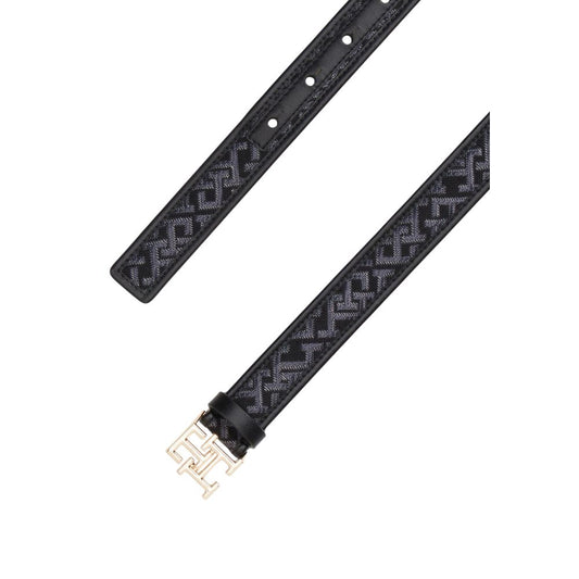 Tommy Hilfiger Black Polyester Thin Belt - ClickThatClicks 