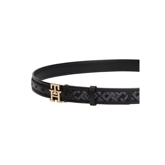 Tommy Hilfiger Black Polyester Thin Belt - ClickThatClicks 