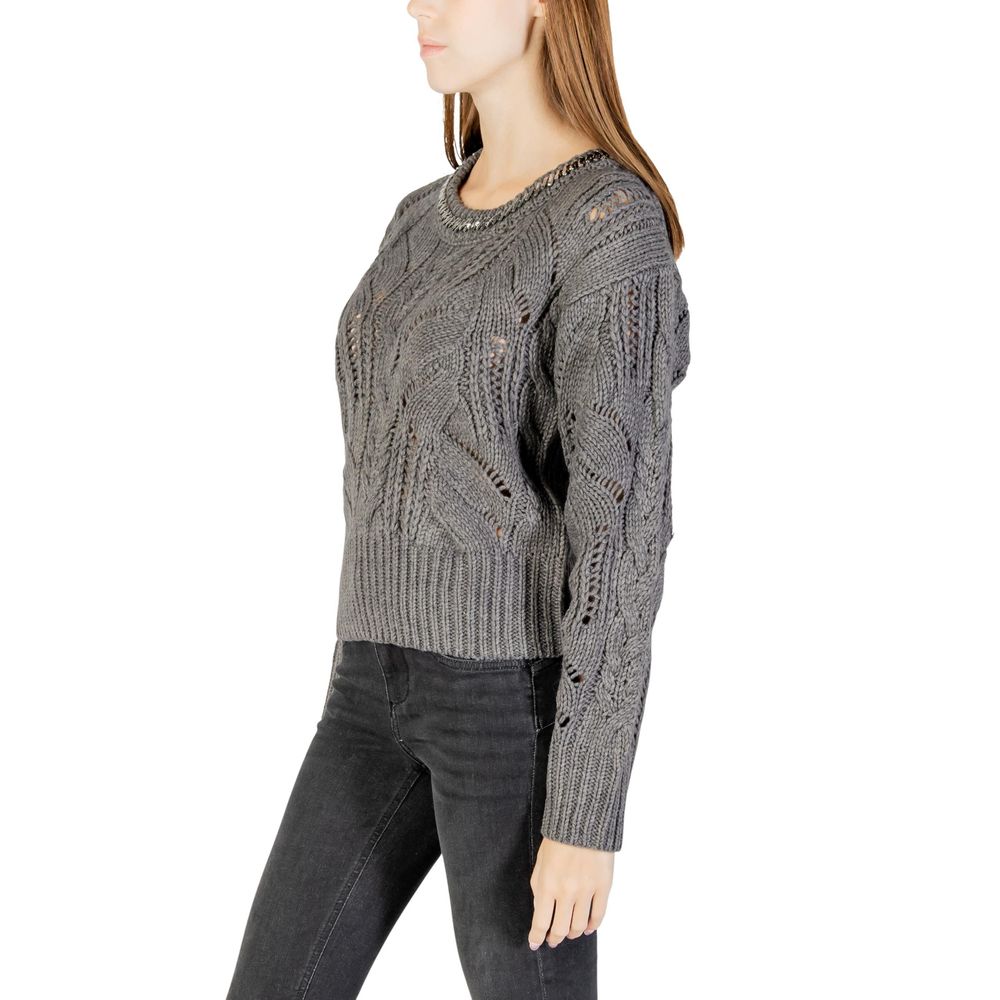 Liu Jo Gray Marabou Sweatshirt - ClickThatClicks 