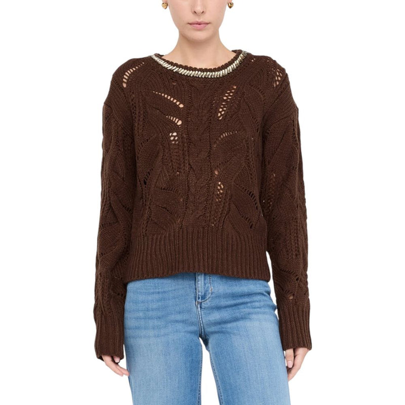 Liu Jo Brown Marabou Sweatshirt - ClickThatClicks 