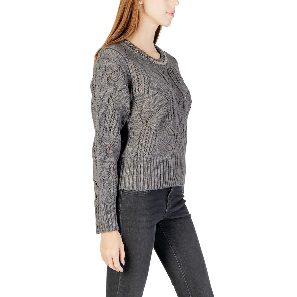 Liu Jo Gray Marabou Sweatshirt - ClickThatClicks 