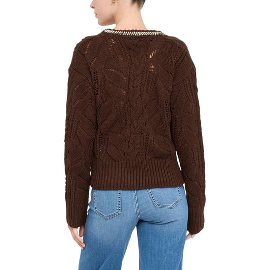 Liu Jo Brown Marabou Sweatshirt - ClickThatClicks 