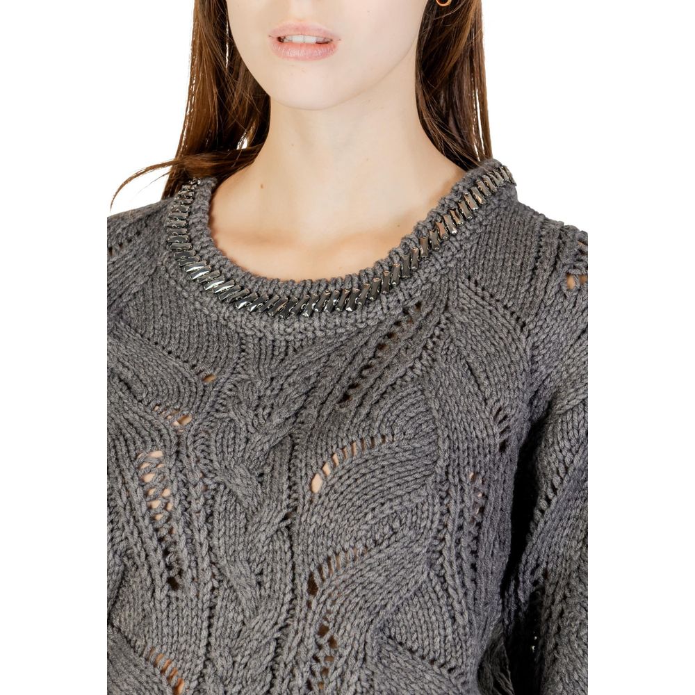 Liu Jo Gray Marabou Sweatshirt - ClickThatClicks 