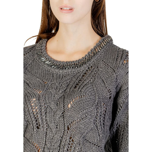 Liu Jo Gray Marabou Sweatshirt - ClickThatClicks 