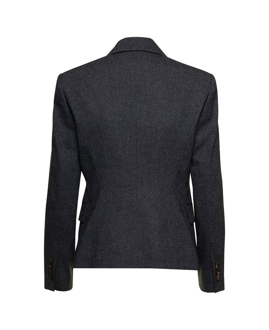 Brunello Cucinelli Gray Wool Blazer