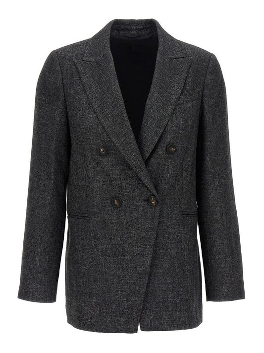 Brunello Cucinelli Gray Viscose Coat