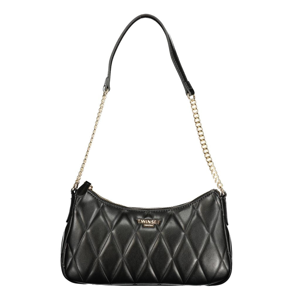 Twinset Black Polyurethane Women Shoulder Bag - ClickThatClicks 