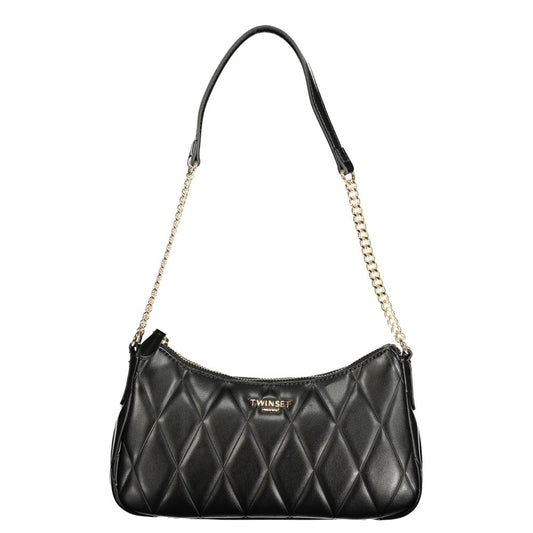Twinset Black Polyurethane Women Shoulder Bag - ClickThatClicks 