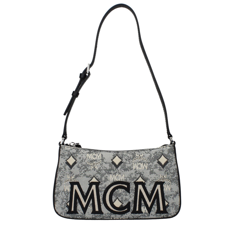 MCM Gray Fabric Crossbody Bag - ClickThatClicks 