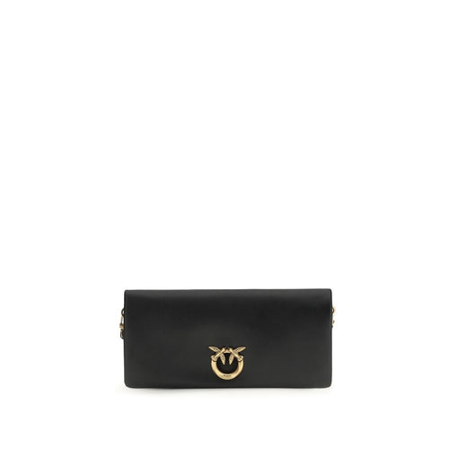 PINKO Black Calf Leather Bos Taurus Clutch Bag - ClickThatClicks 