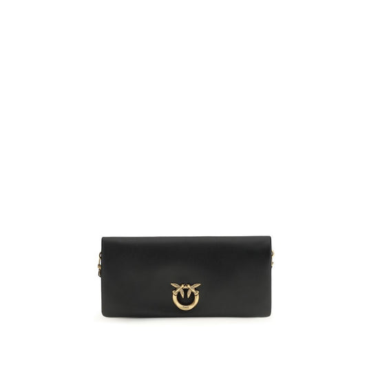 PINKO Black Calf Leather Bos Taurus Clutch Bag - ClickThatClicks 