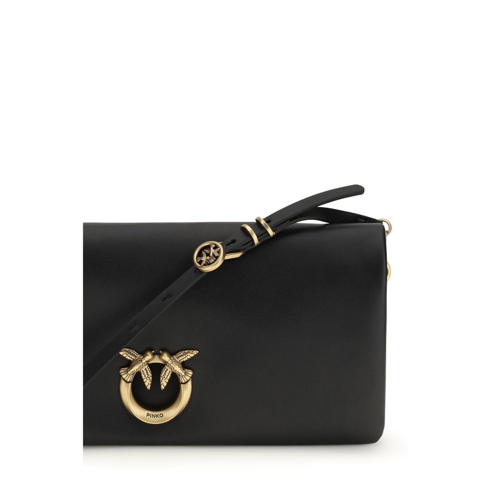 PINKO Black Calf Leather Bos Taurus Clutch Bag - ClickThatClicks 