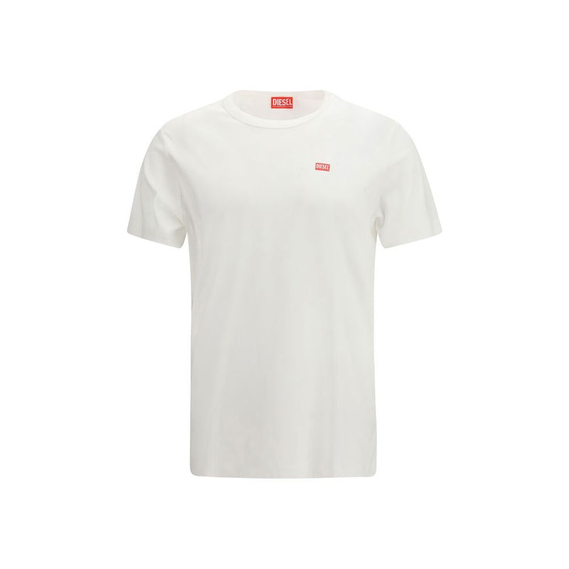 Diesel White Cotton T-Shirt - ClickThatClicks 