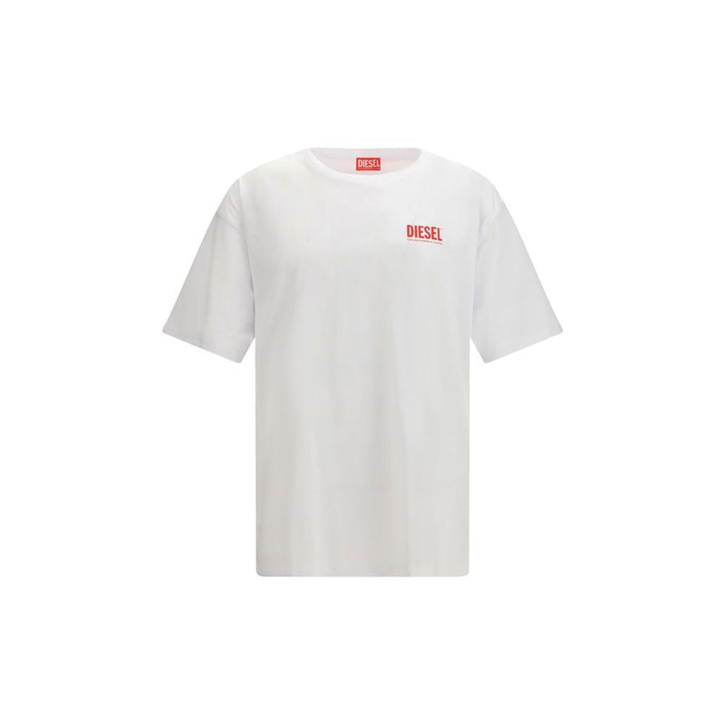 Diesel White Cotton T-Shirt - ClickThatClicks 