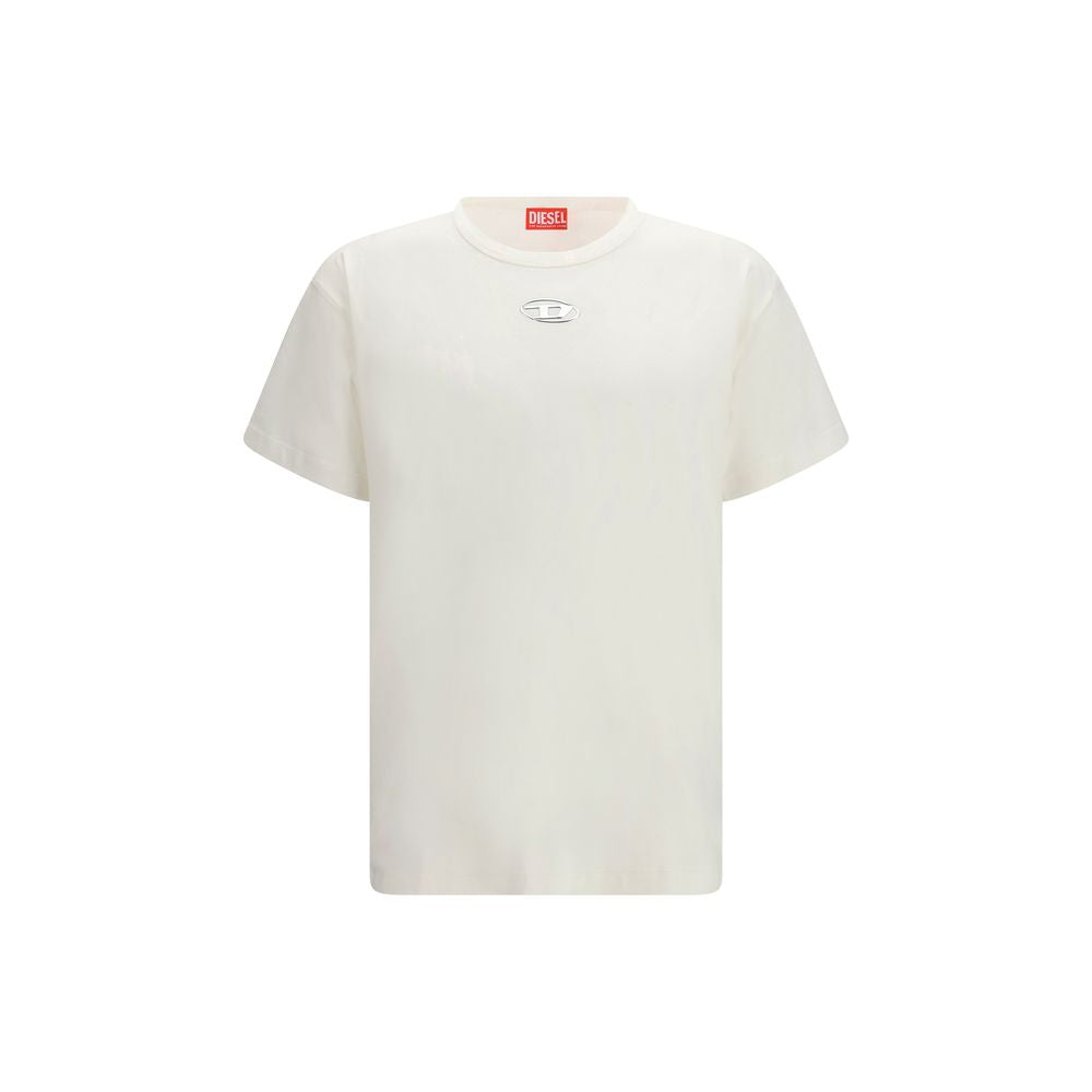 Diesel White Cotton T-Shirt - ClickThatClicks 
