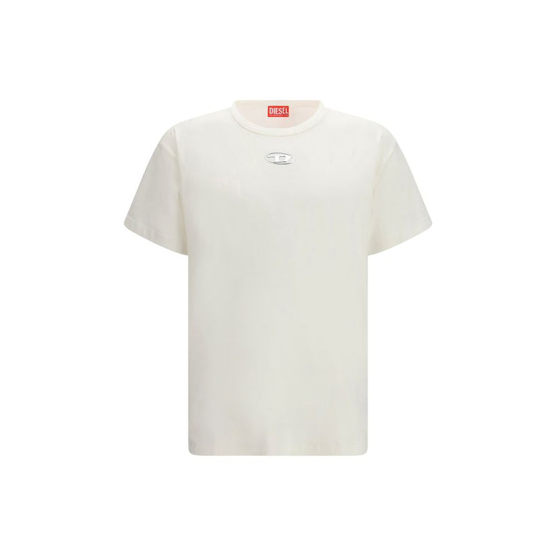 Diesel White Cotton T-Shirt - ClickThatClicks 