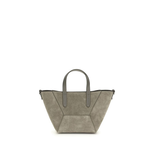 Brunello Cucinelli Brown Calf Leather Bos Taurus Shoulder Bag - ClickThatClicks 
