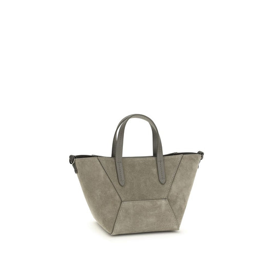 Brunello Cucinelli Brown Calf Leather Bos Taurus Shoulder Bag - ClickThatClicks 